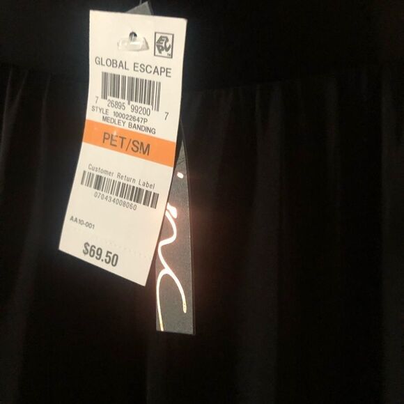 INC Cropped printed hem pull on pants P/SM - Picture 4 of 4